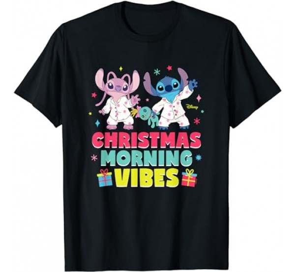 Lilo Stitch Christmas Morning Vibes T-Shirt Lilo Stitch Christmas Morning Vibes T-Shirt